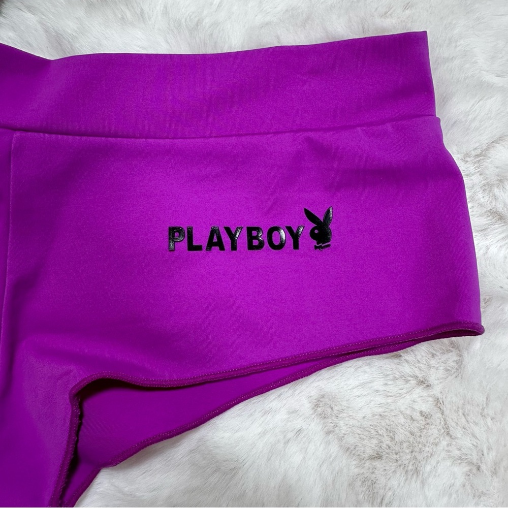 NWT Vintage PlayBoy Purple Boy-Short Panties - Picture 2 of 5